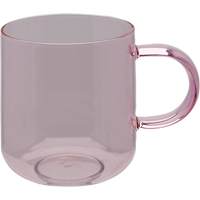 SZKLANKA SZKLANA KUBEK DO KAWY I HERBATY 310 ml. 8,7 cm RÓŻOWA