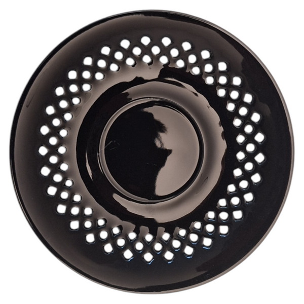 FILIŻANKA CERAMICZNA CZARNA 260ml ZE SPODKIEM AŻUROWYM DO KAWY HERBATY