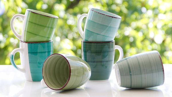 KUBKI CERAMICZNE KUBEK DO KAWY HERBATY ZESTAW 6