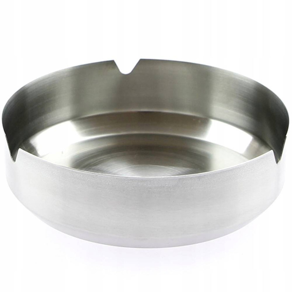 POPIELNICZKA POPIELNICA METALOWA SREBRNA