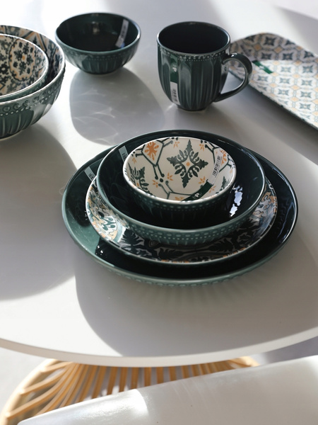 Ceramiczna MISKA 20cm DUŻA linia MOSAIQUE OLIVE salaterka WZÓR