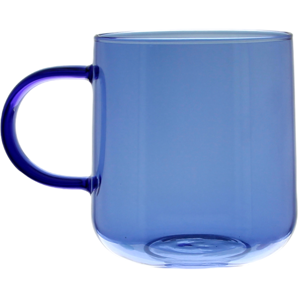 SZKLANKA SZKLANA KUBEK DO KAWY I HERBATY 310 ml. 8,7 cm BŁĘKIT