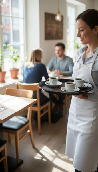 TACA KELNERSKA KUCHENNA ANTYPOSLIZGOWA CZARNA 41 cm DO SERWOWANIA PODAWANIA
