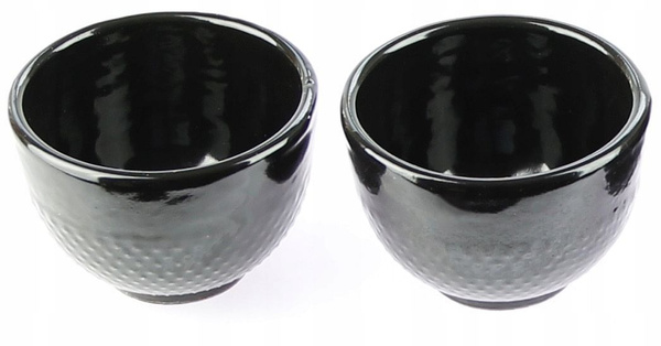 CZARKI ŻELIWNE 2 SZT ZESTAW ŻELIWNY DO HERBATY