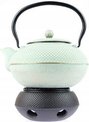 ZAPARZACZ ŻELIWNY CZAJNIK 1,5 L PODGRZEWACZ ZESTAW