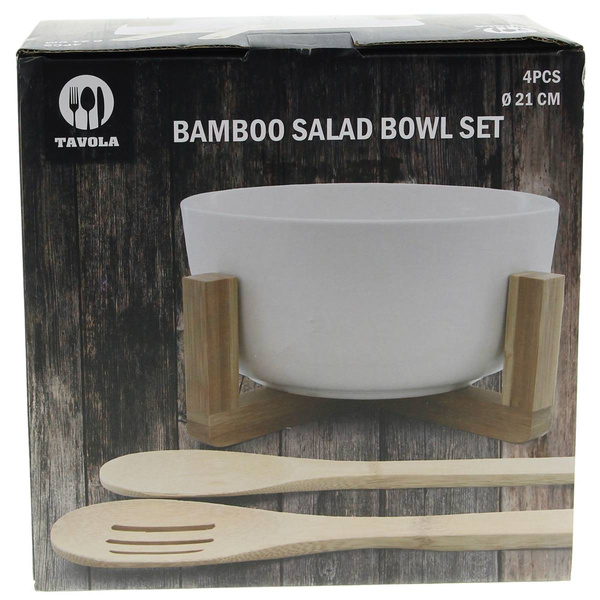 MISKA PÓŁMISEK PORCELANOWA SALATERKA BAMBUS