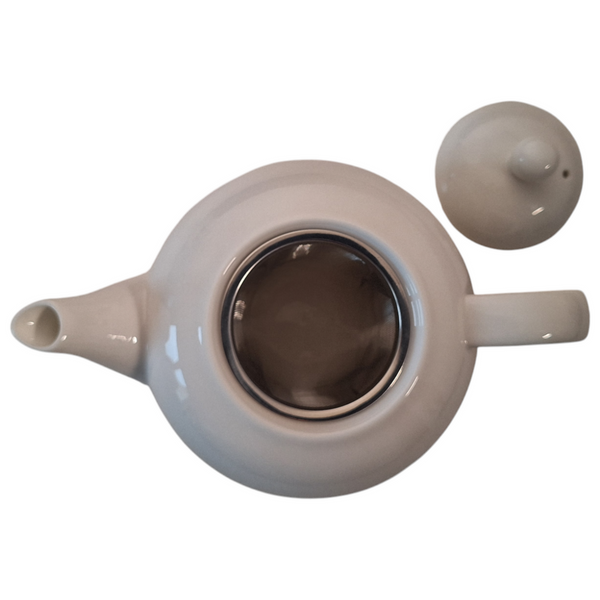 DZBANEK ZAPARZACZ SITKO STALOWE DO HERBATY I ZIÓŁ CZARNY 1L CERAMICZNY