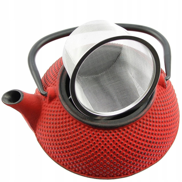 ZAPARZACZ CZAJNIK ŻELIWNY 0,8L ZESTAW PODGRZEWACZ