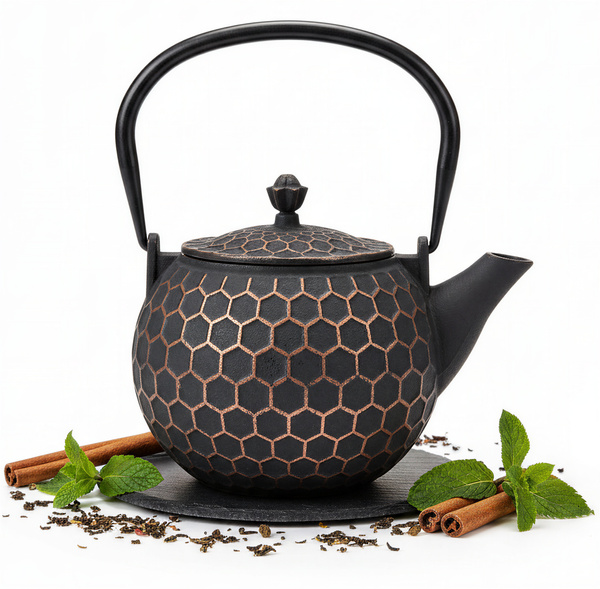 CZAJNIK ŻELIWNY IMBRYK PSZCZÓŁKA 1,2L ZAPARZACZ DO HERBATY I ZIÓŁ ŻELIWO