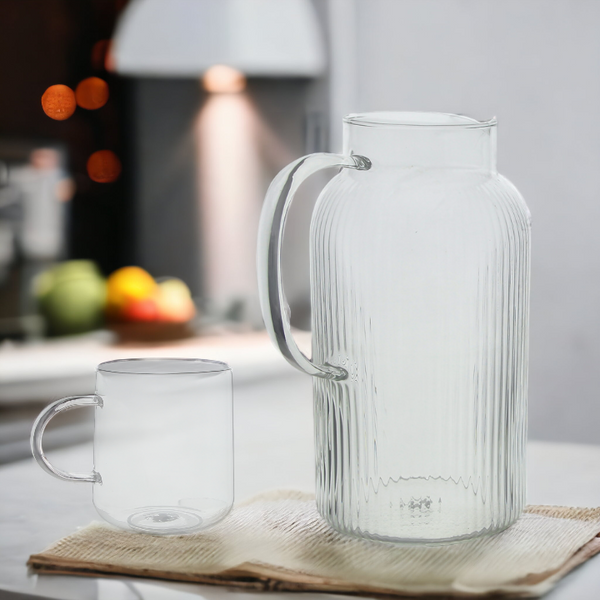 SZKLANKA KUBEK SZKLANY DO KAWY I HERBATY 330 ml. 9 cm PRZEZROCZYSTA