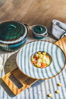 TALERZ CERAMICZNY GŁĘBOKI OMBRES 28 CM DO DESERÓW MAKARONU I ZUPY 240ML