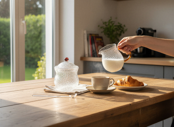DZBANUSZEK CUKIERNICA ZESTAW CUKIERNICZKA POJEMNIK NA CUKIER MLECZNIK 250ML