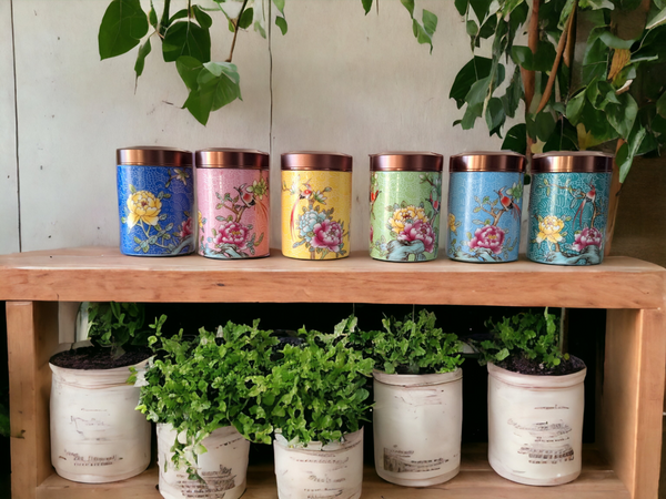 ZESTAW POJEMNIKÓW KOMPLET 5 DO KAWY HERBATY PRZYPRAW POJEMNIKI PORCELANOWE