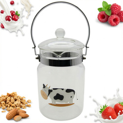 DZBANEK NA MLEKO MLECZNIK 1L SZKLANA KANKA KRÓWKA