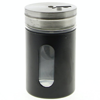 STOJAK NA PRZYPRAWY PÓŁKA PRZYPRAWNIK 5 SZTUK STALOWY CZARNY ORGANIZER