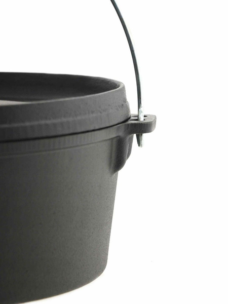 KOCIOŁEK GARNEK ŹELIWNY GAR MYŚLIWSKI Z POKRYWKĄ