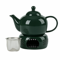 DZBANEK ZAPARZACZ CERAMICZNY DO HERBATY 1L Z PODWÓJNYM FILTREM I SITKIEM