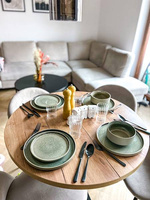 SERWIS OBIADOWY ŚNIADANIOWY 18el  ZESTAW TALERZY DLA 6 OSÓB STACK GREY