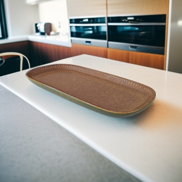 PÓŁMISEK SALATERKA TALERZ DO SUSHI SAŁATKOWY PROSTOKĄTNY CERAMICZNY 30 cm