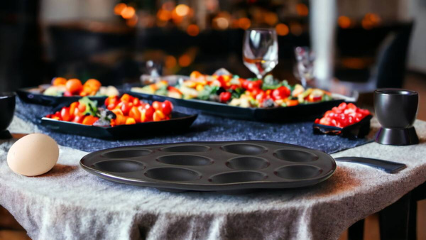 TALERZ NA JAJKA PORCELANOWY PÓŁMISEK DO JAJ