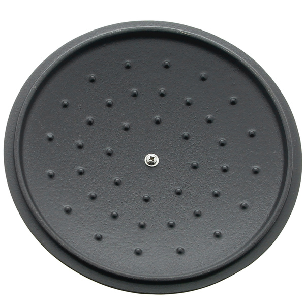 GARNEK ŻELIWNY 4.5L GAR SOLIDNY EMALIOWANY Z POKRYWKĄ CZARNY RONDELEK