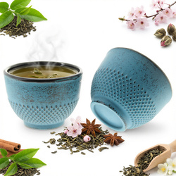 ŻELIWNE CZARKI FILIŻANKI DO HERBATY NIEPOWTARZALNE