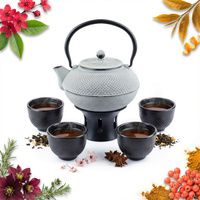 IMBRYK ŻELIWNY 1,5L ZESTAW 4x CZARKI PODGRZEWACZ