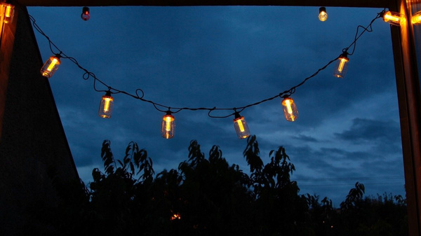 LAMPKI OGRODOWE ŻARÓWKI ŁAŃCUCH LED GIRLANDA 230V