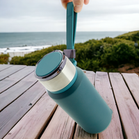 TERMOS KUBEK TERMICZNY PODRÓŻNY STALOWY 650 ml  DO KAWY HERBATY WODY +SITKO