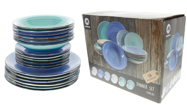 TALERZE ZESTAW OBIADOWY SERWIS 18 el TALERZY