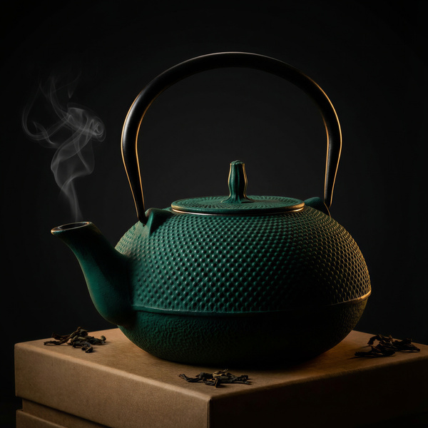 CZAJNIK ŻELIWNY IMBRYK 1.8L DUŻY ZIELONY DO HERBATY + ZAPARZACZ STALOWY