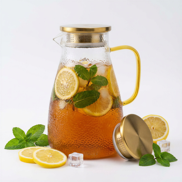 DZBANEK SZKLANY DO WODY SOKU HERBATY KAWY HOT 1.3L