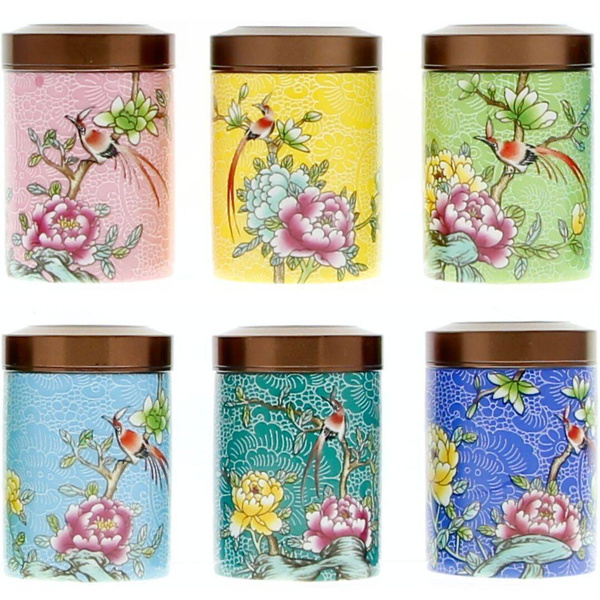 ZESTAW POJEMNIKÓW KOMPLET 5 DO KAWY HERBATY PRZYPRAW POJEMNIKI PORCELANOWE