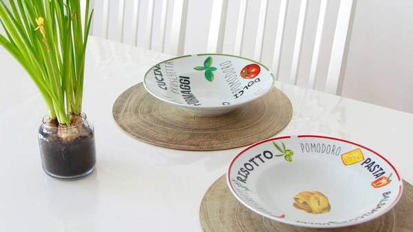 TALERZE DO MAKARONU x2 TALERZ GŁĘBOKIE DUŻE 27.5cm