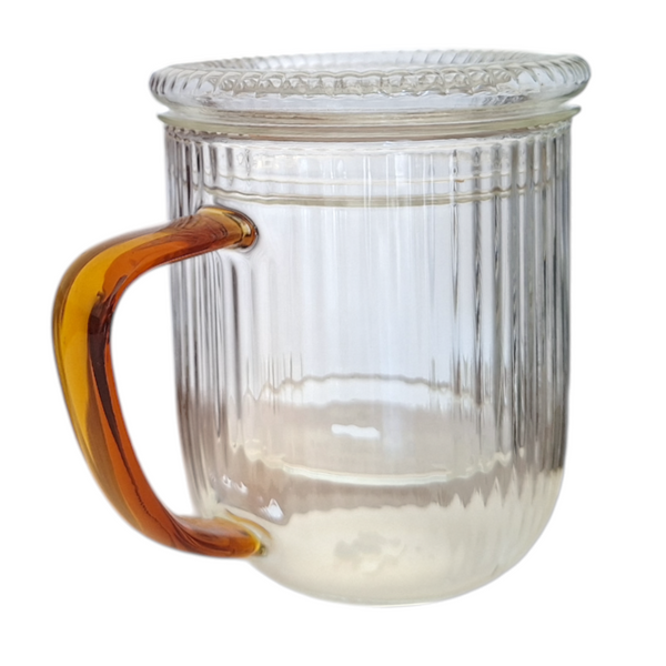 SZKLANKA KUBEK TERMICZNY 0,4L ZAPARZACZ SZKLANY DO PARZENIA HERBATY I ZIÓŁ