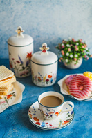 Filiżanka ze spodkiem PAN KWIATEK ceramiczna 250ml