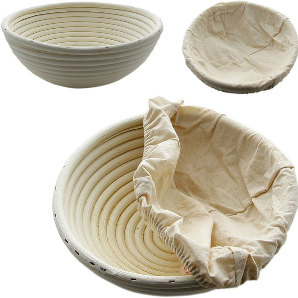 KOSZYK RATAN FORMA DO WYRASTANIA CIASTA NA CHLEB 21 CM + WOREK