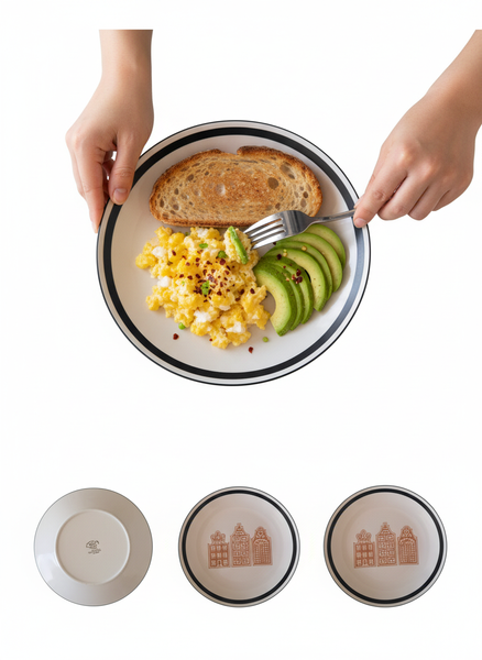 TALERZ OBIADOWY DUŻY Ø26,5CM PŁASKI CERAMIKA PATERA DO SERWOWANIA DAŃ