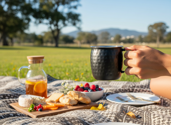 KUBEK STAL NIERDZEWNA 475 ML CZARNA POWŁOKA