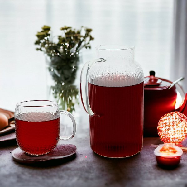 DZBANEK SZKLANY KARAFKA 1.8L NA WODĘ SOK HERBATĘ KAWE HOT 22,7 cm