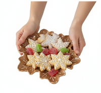 PATERA TALERZ ŚWIĄTECZNY DO PIERNIKÓW I SERWOWANIA DAŃ  21×16 CM CERAMIKA