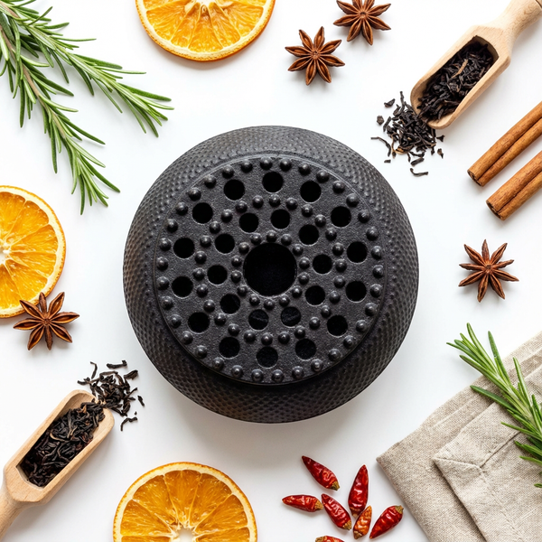 PODGRZEWACZ ŻELIWNY CZARNY Ø 14,7 CM DO PODGRZEWANIA SOLIDNY NA ŚWIECZKI