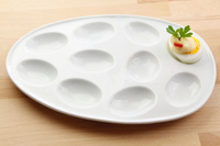 TALERZ NA JAJKA PORCELANOWY PÓŁMISEK DO JAJ