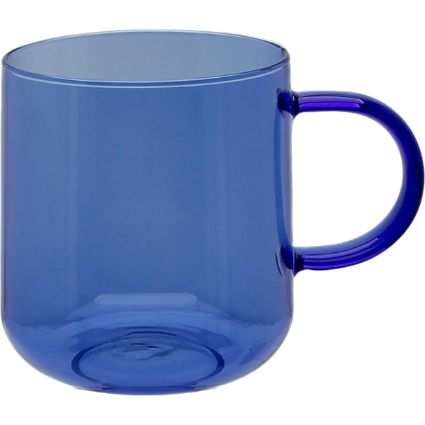 SZKLANKA SZKLANA KUBEK DO KAWY I HERBATY 310 ml. 8,7 cm BŁĘKIT