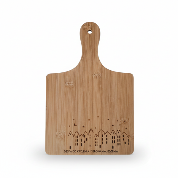 DESKA DO KROJENIA JEDZENIA I SERWOWANIA DAŃ BAMBUS NATURALNY 30×20×1,5 CM