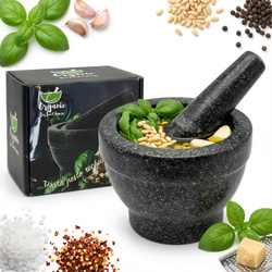 MOŹDZIERZ KUCHENNY Z TŁUCZKIEM KAMIENNY MARMUR