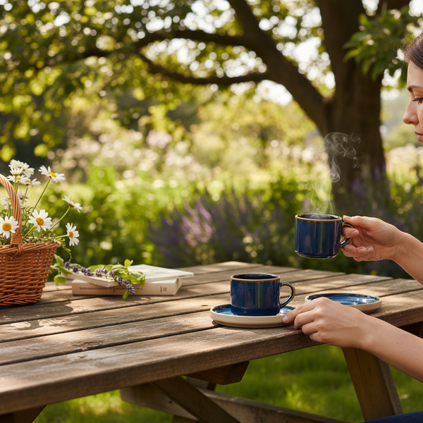 FILIŻANKI ZESTAW KAWOWY ZE SPODKAMI DO KAWY HERBATY 200 ml GRANAT Ø 8,5 CM