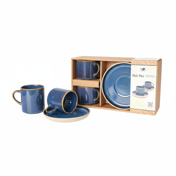 FILIŻANKI ZESTAW KAWOWY ZE SPODKAMI DO KAWY HERBATY 200 ml GRANAT Ø 8,5 CM