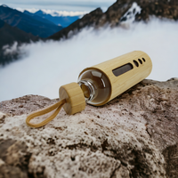 BIDON BUTELKA SZKLANA EKO SZCZELNA NA WODĘ NAPÓJ BAMBUSOWE ETUI 550 ml