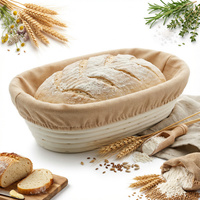 KOSZYK RATTAN FORMA DO CHLEBA 32 CM Z POKROWCEM WYRASTANIE GAROWANIE CIASTA